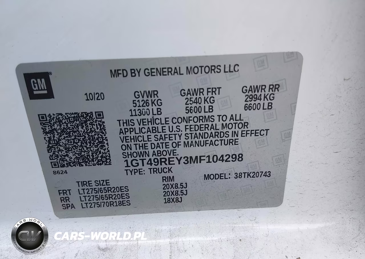 2021 GMC Sierra 2500Hd 4Wd Standard Bed Denali VIN:1GT49REY3MF104298 - 8