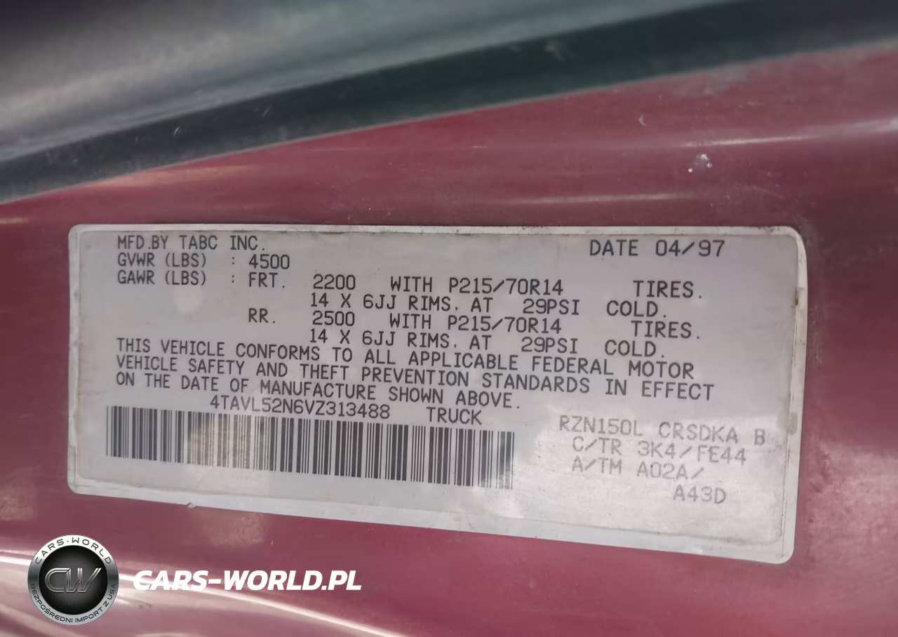1997 Toyota Tacoma VIN:4TAVL52N6VZ313488 - 9