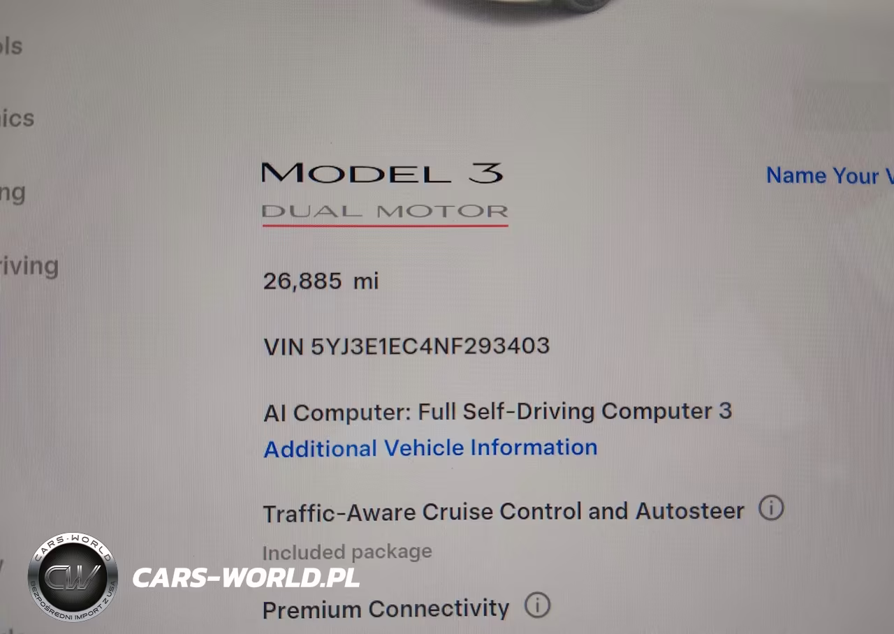 2022 Tesla Model 3 Performance Dual Motor All-Wheel Drive VIN:5YJ3E1EC4NF293403 - 7