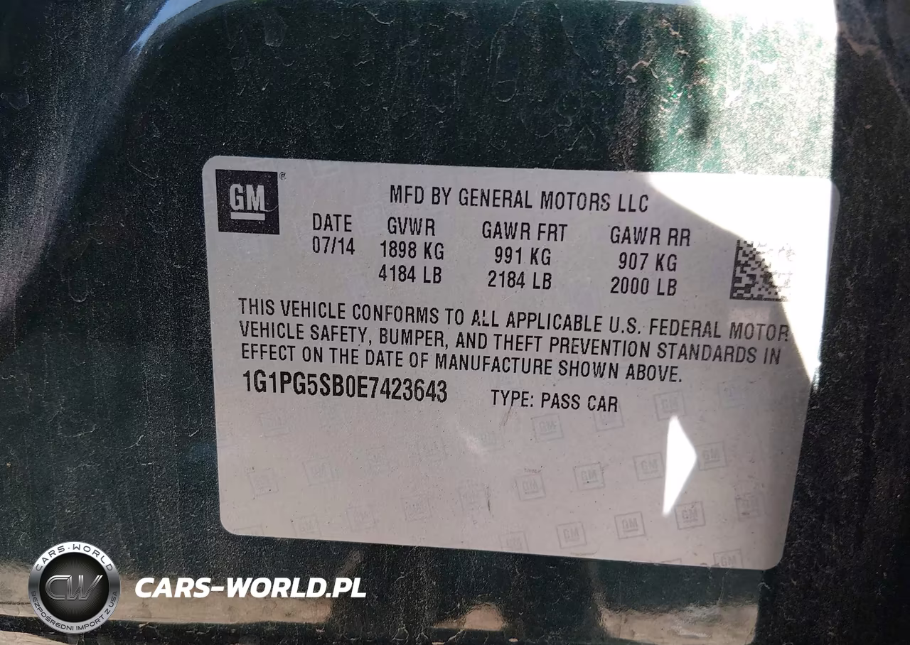 2014 Chevrolet Cruze Ltz VIN:1G1PG5SB0E7423643 - 9