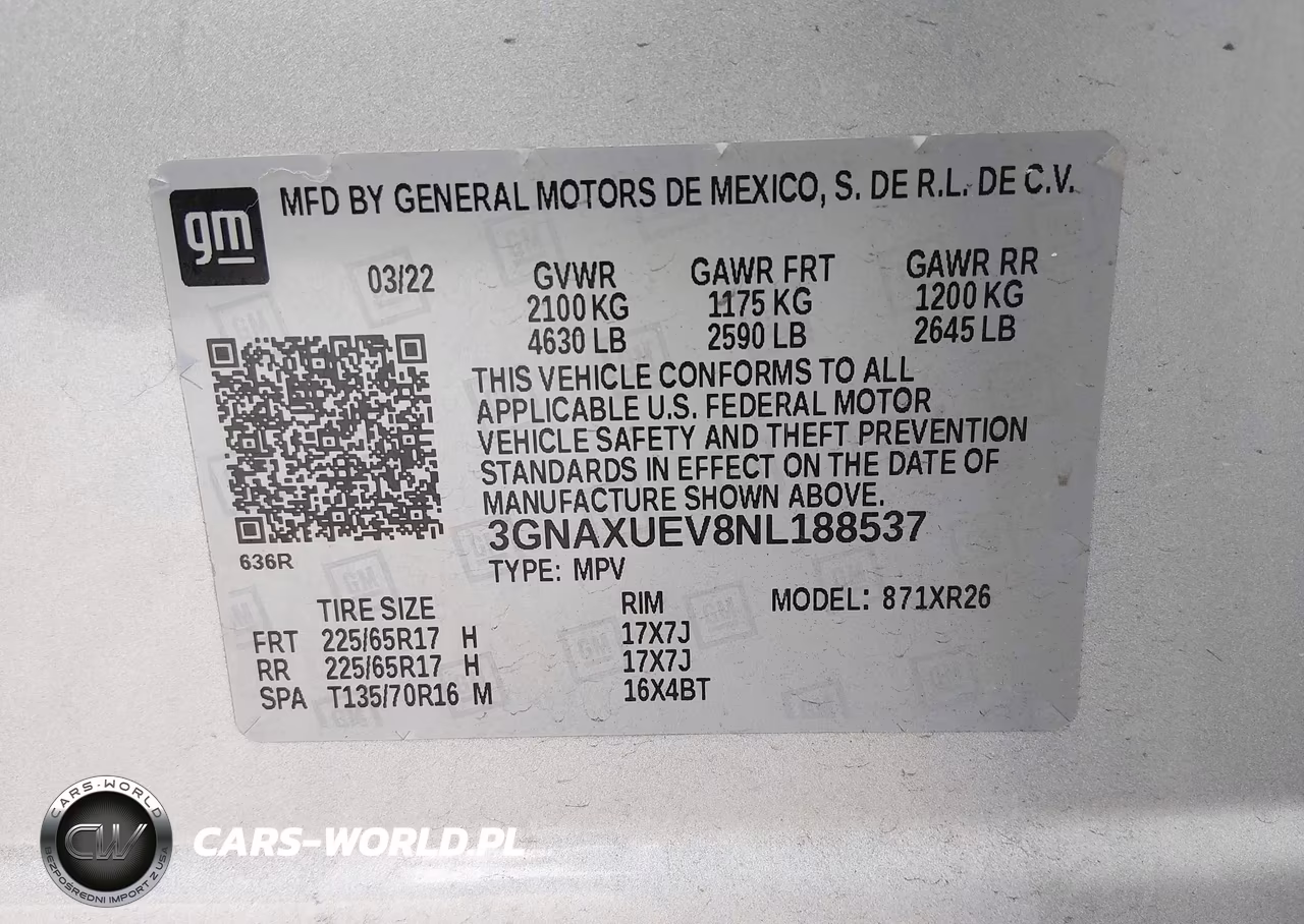 2022 Chevrolet Equinox Awd Lt VIN:3GNAXUEV8NL188537 - 9