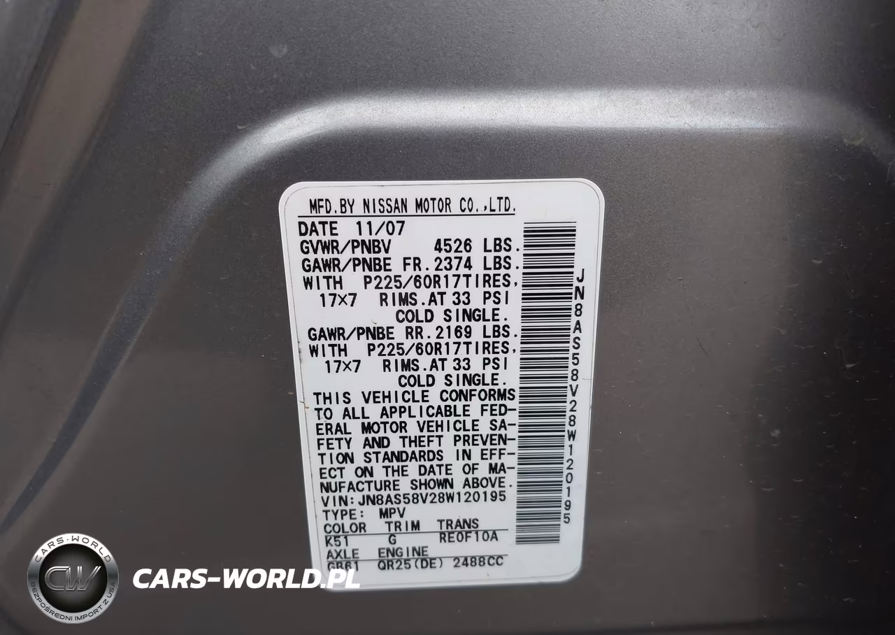 2008 Nissan Rogue Sl VIN:JN8AS58V28W120195 - 9