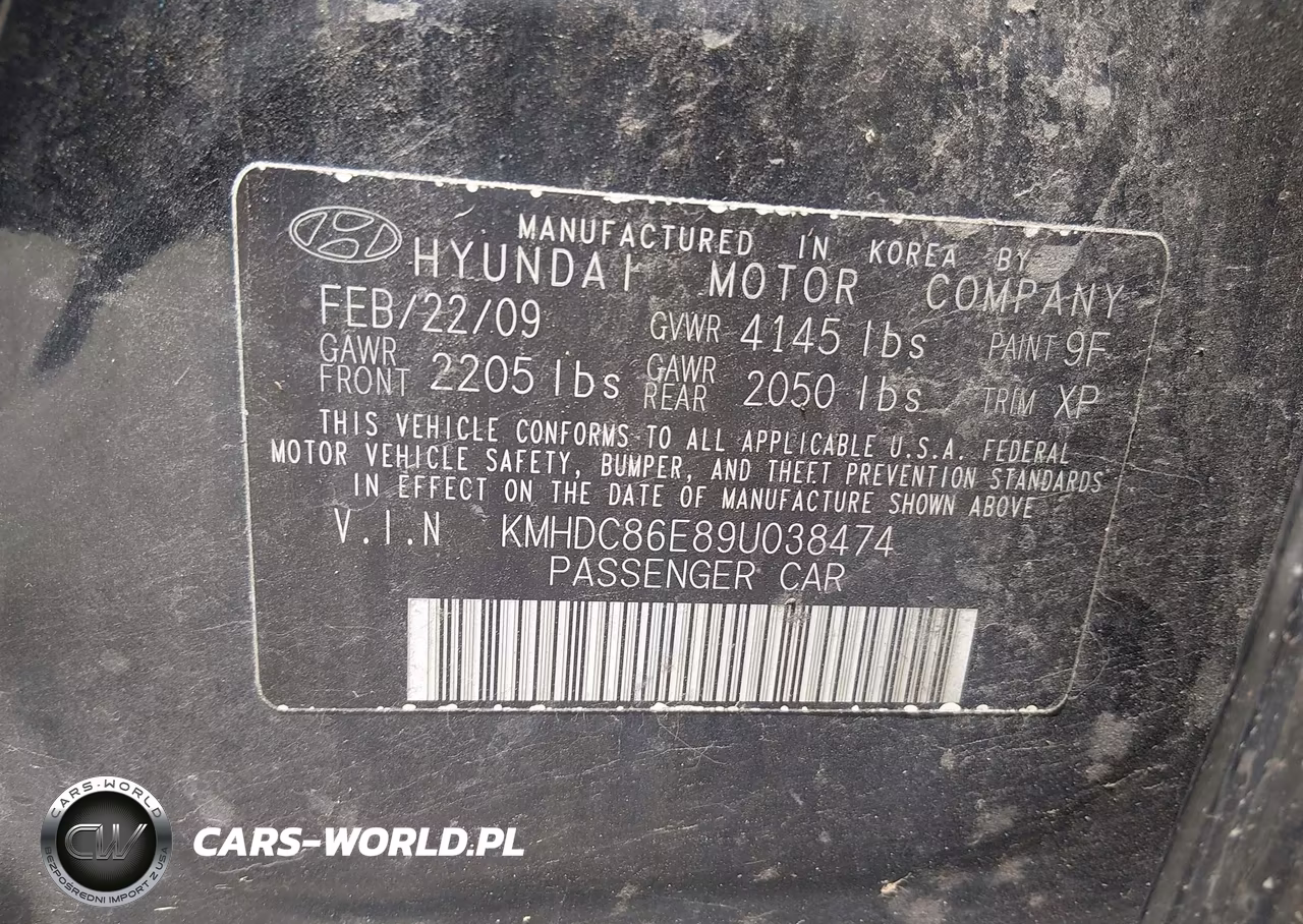 2009 Hyundai Elantra Touring VIN:KMHDC86E89U038474 - 9
