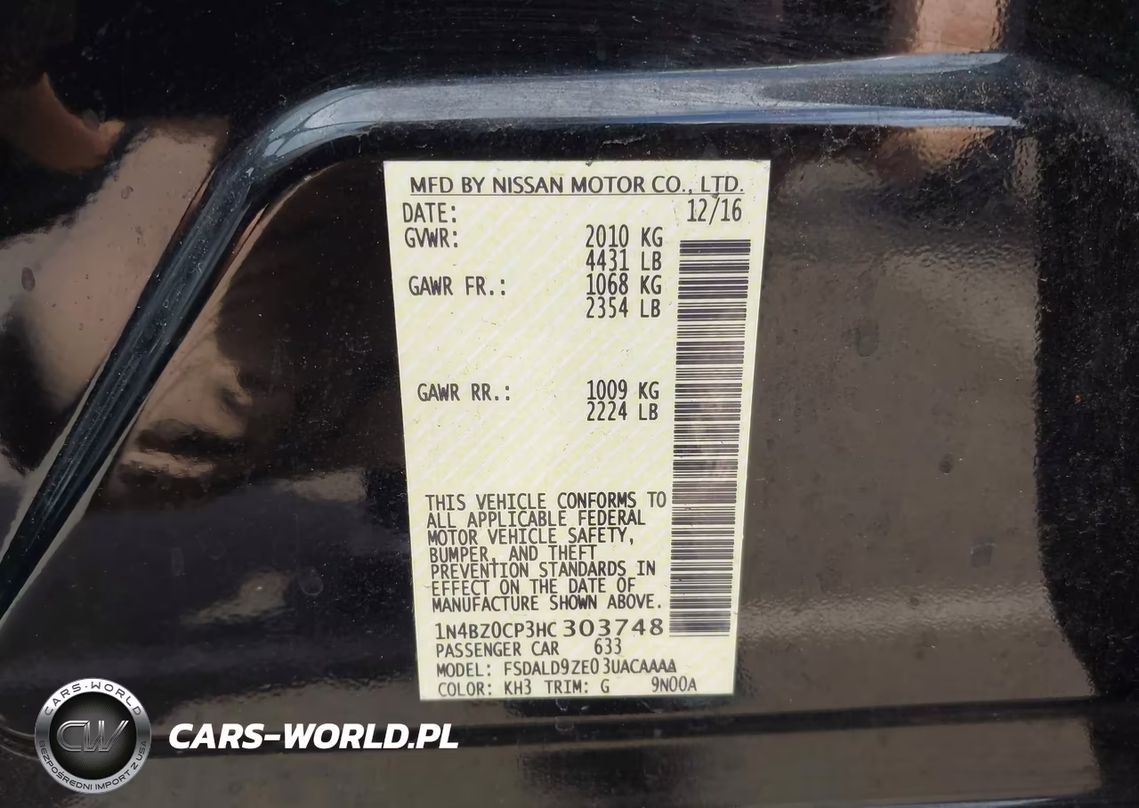 2017 Nissan Leaf Sv VIN:1N4BZ0CP3HC303748 - 9