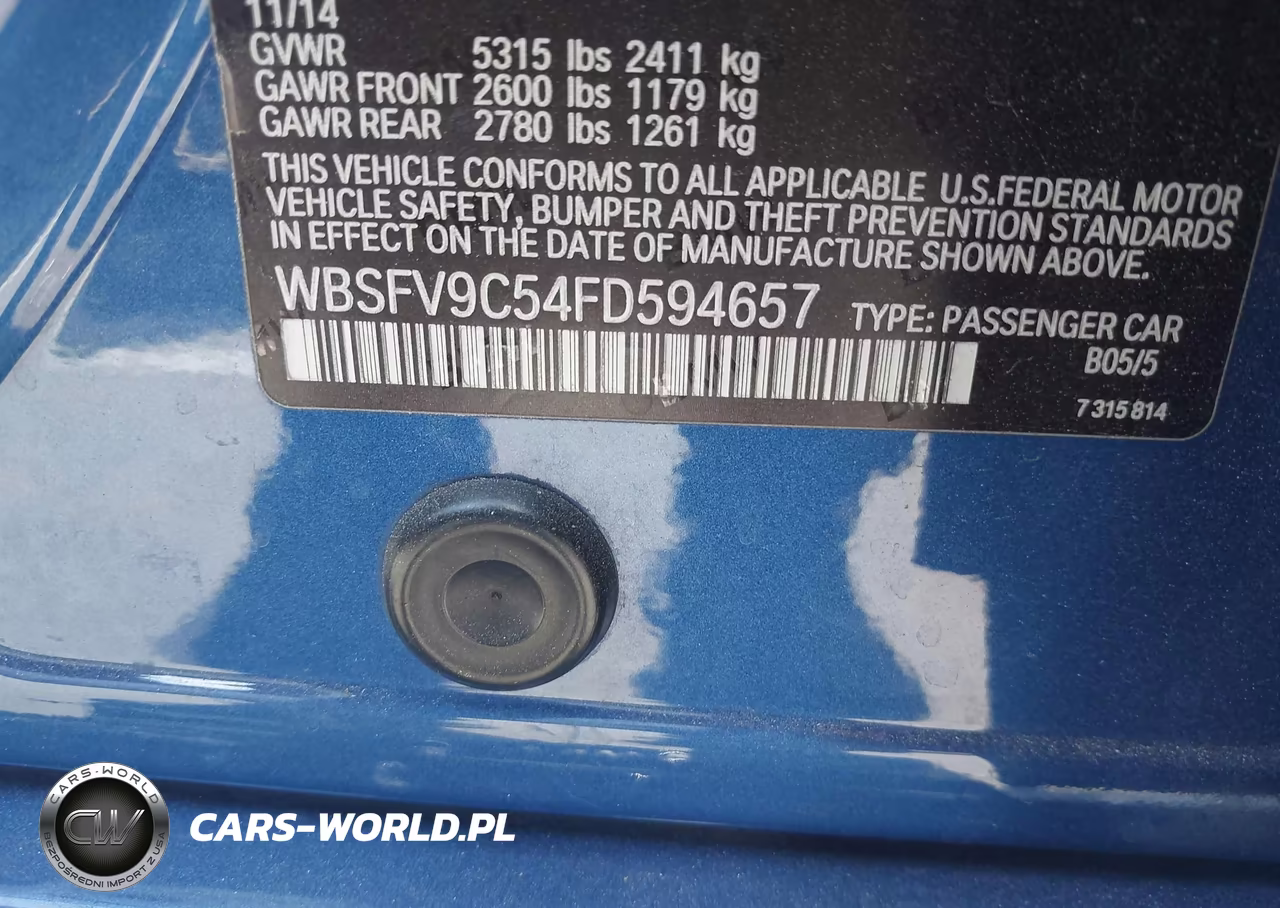 2015 BMW M5 VIN:WBSFV9C54FD594657 - 9