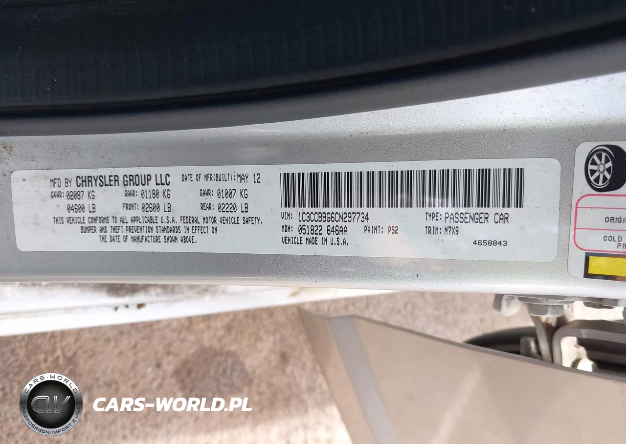 2012 Chrysler 200 Touring VIN:1C3CCBBG6CN297734 - 9