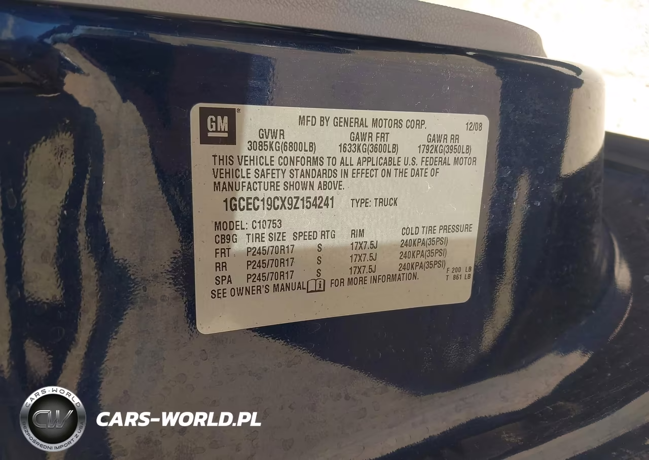 2009 Chevrolet Silverado 1500 Work Truck VIN:1GCEC19CX9Z154241 - 9