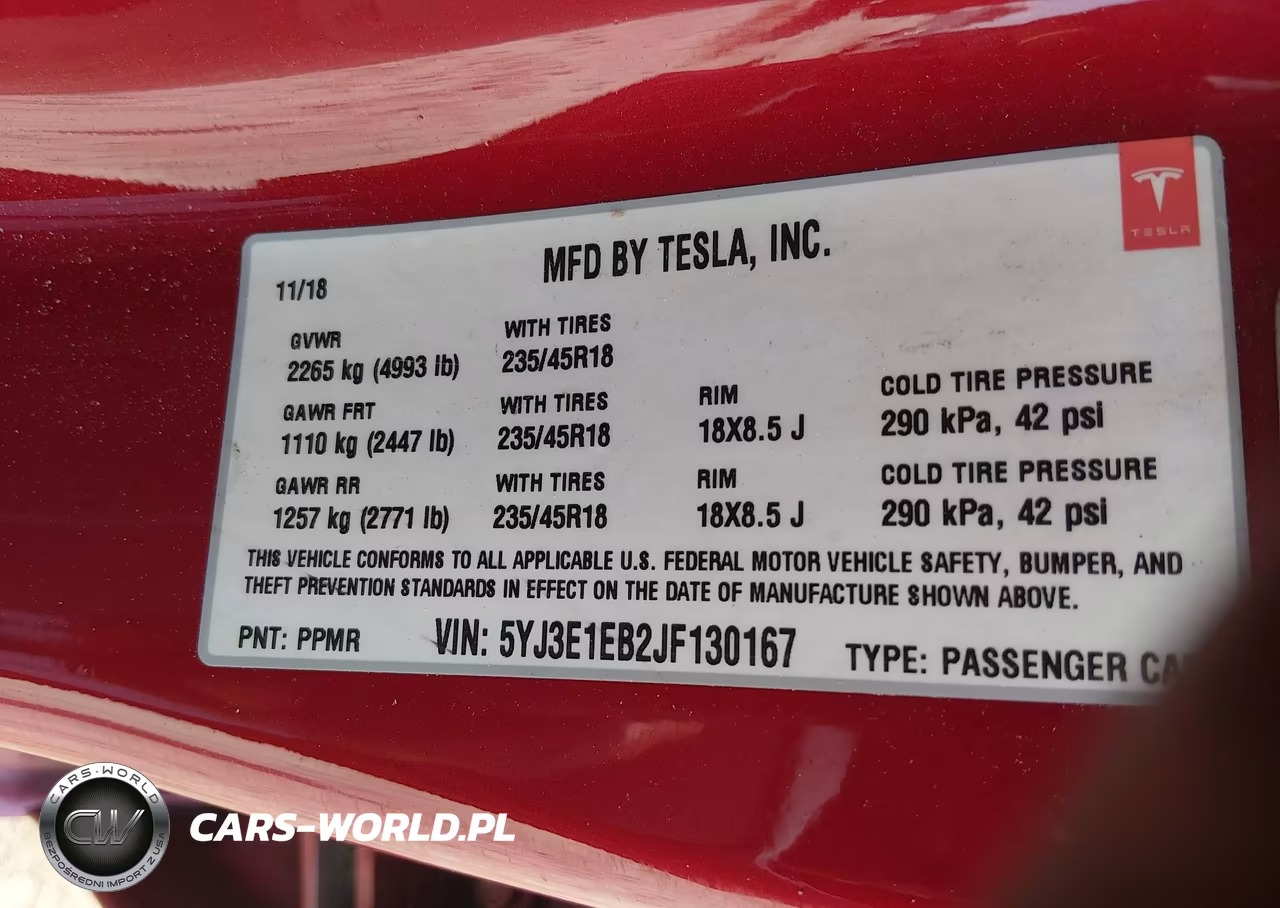 2018 Tesla Model 3 Long Range-Performance VIN:5YJ3E1EB2JF130167 - 9