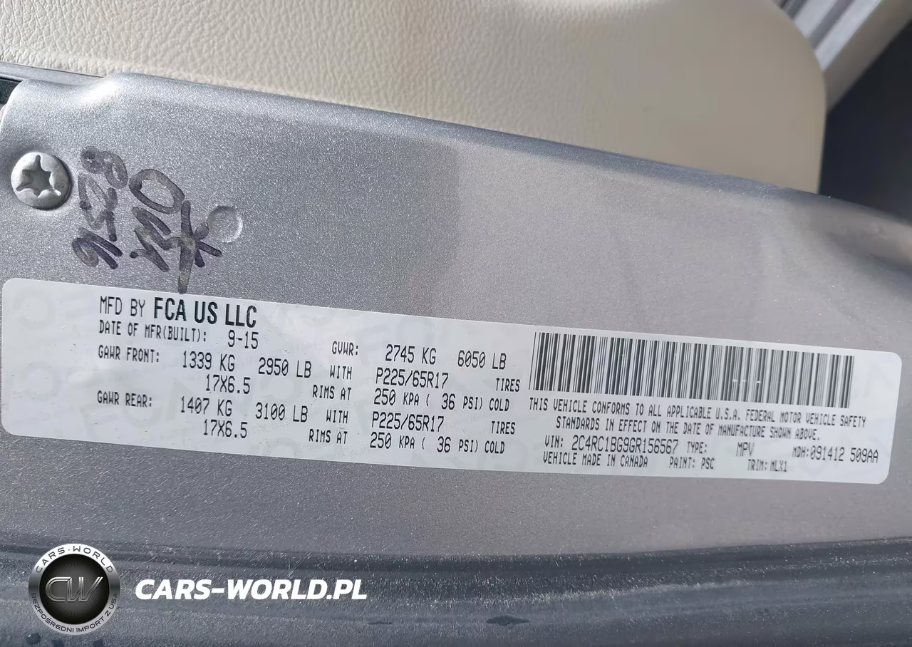 2016 Chrysler Town & Country Touring VIN:2C4RC1BG9GR156567 - 9