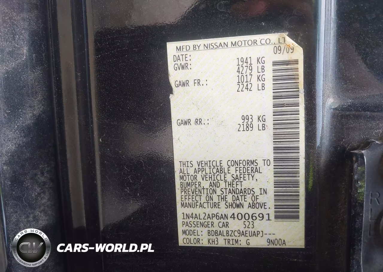 2010 Nissan Altima 2.5 S VIN:1N4AL2AP6AN400691 - 9