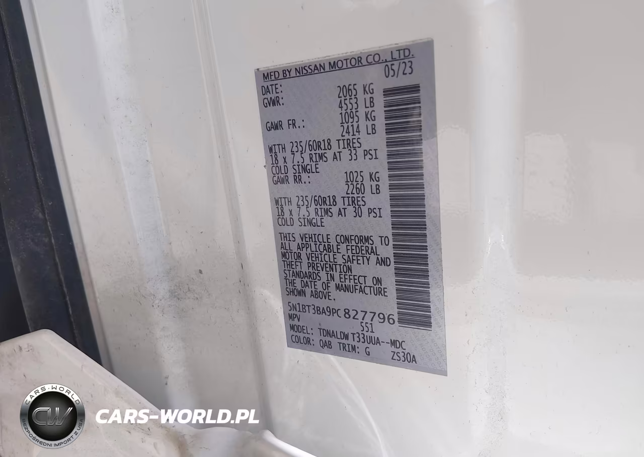 2023 Nissan Rogue Sv Fwd VIN:5N1BT3BA9PC827796 - 9