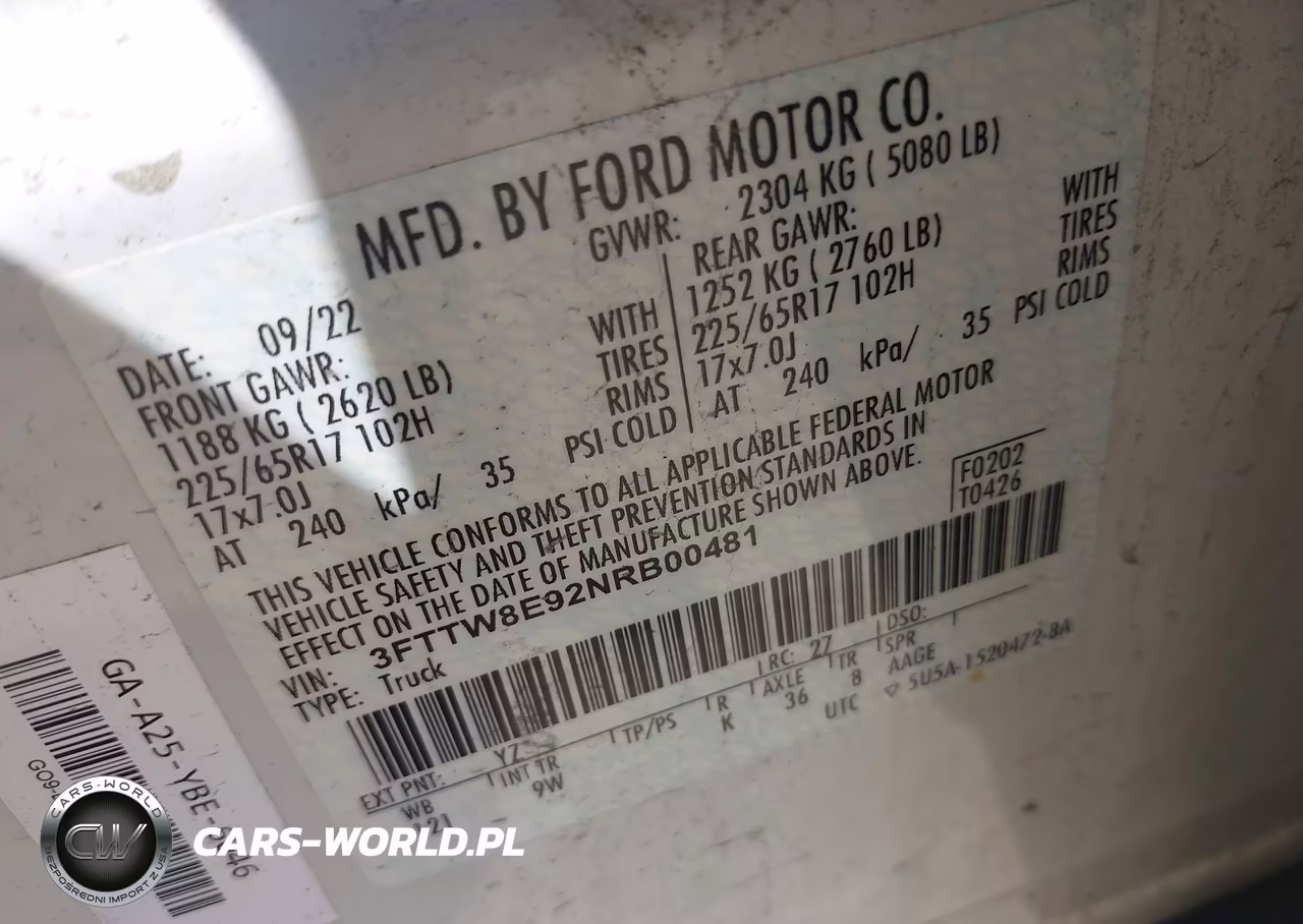 2022 Ford Maverick Lariat-Xl-Xlt VIN:3FTTW8E92NRB00481 - 8