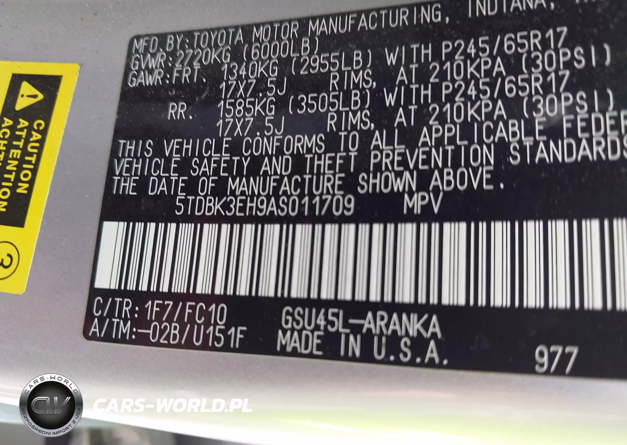 2010 Toyota Highlander Base V6 VIN:5TDBK3EH9AS011709 - 9
