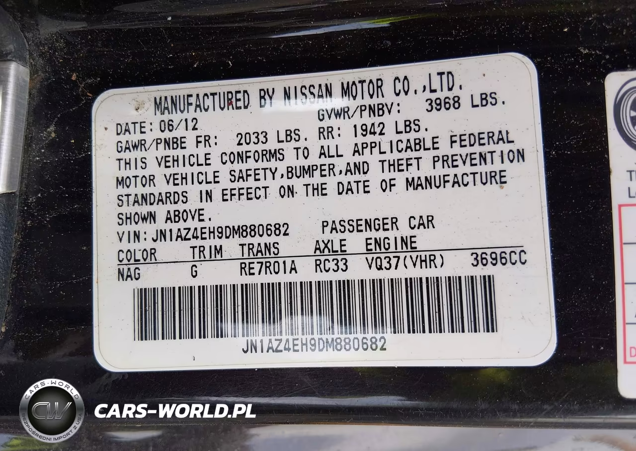 2013 Nissan 370Z Touring VIN:JN1AZ4EH9DM880682 - 9