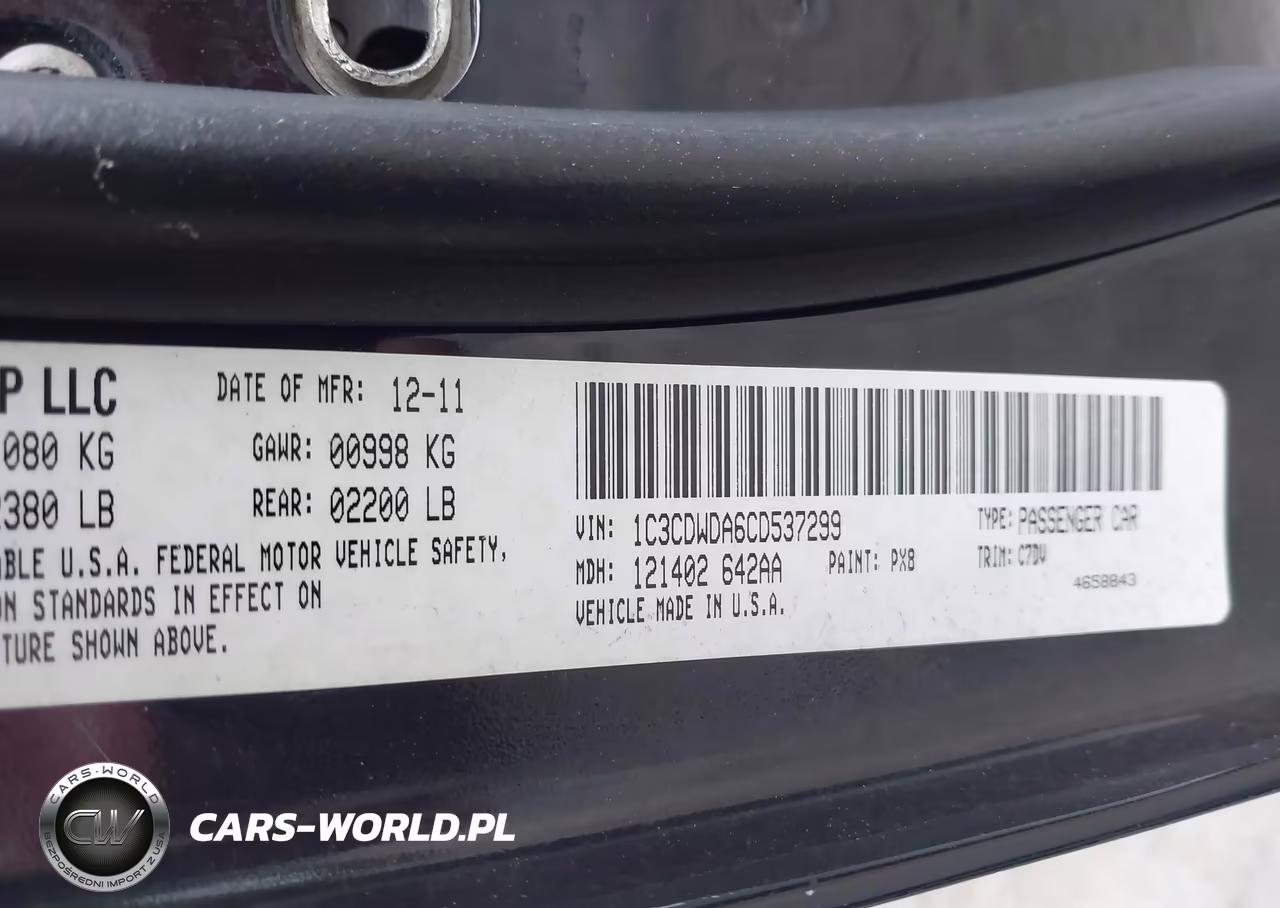 2012 Dodge Caliber Sxt VIN:1C3CDWDA6CD537299 - 9