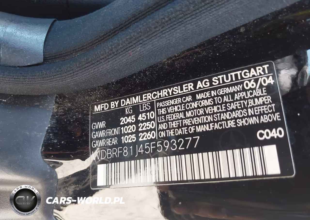 2005 Mercedes-Benz C 240 Luxury 4Matic VIN:WDBRF81J45F593277 - 9