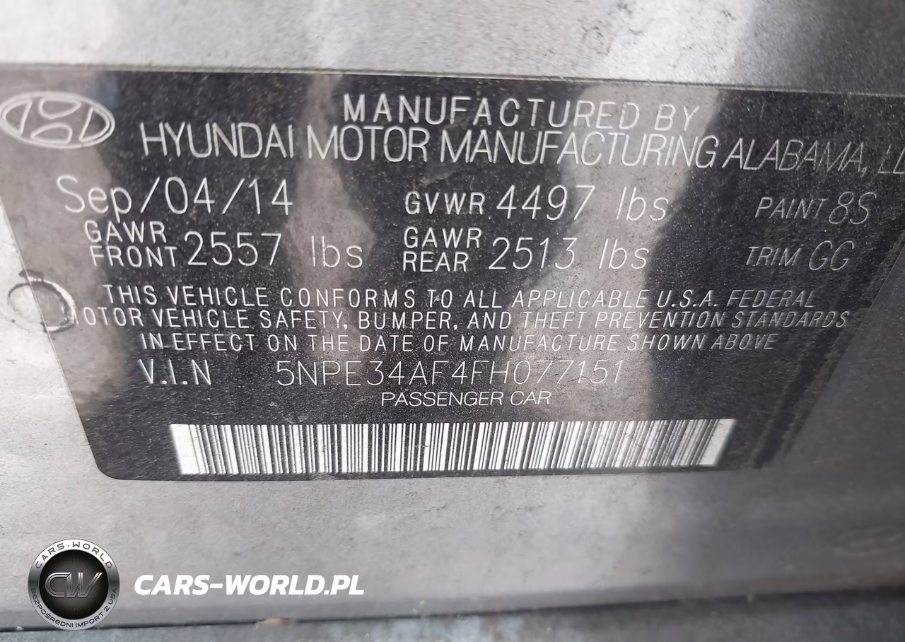 2015 Hyundai Sonata Sport VIN:5NPE34AF4FH077151 - 9