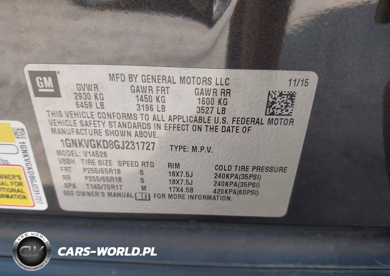 2016 Chevrolet Traverse Lt VIN:1GNKVGKD8GJ231727 - 9