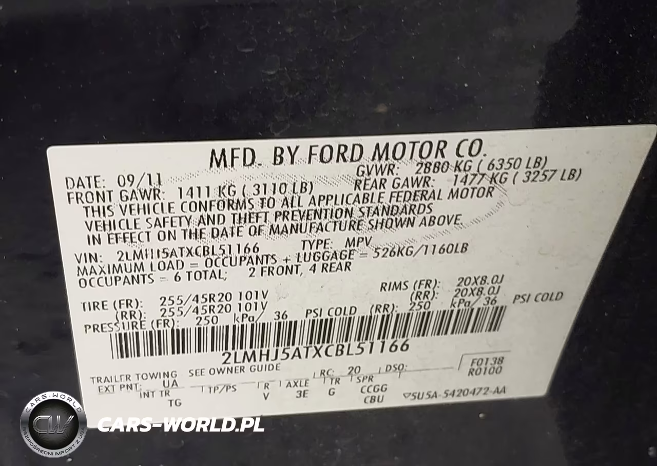 2012 Lincoln Mkt Ecoboost VIN:2LMHJ5ATXCBL51166 - 9