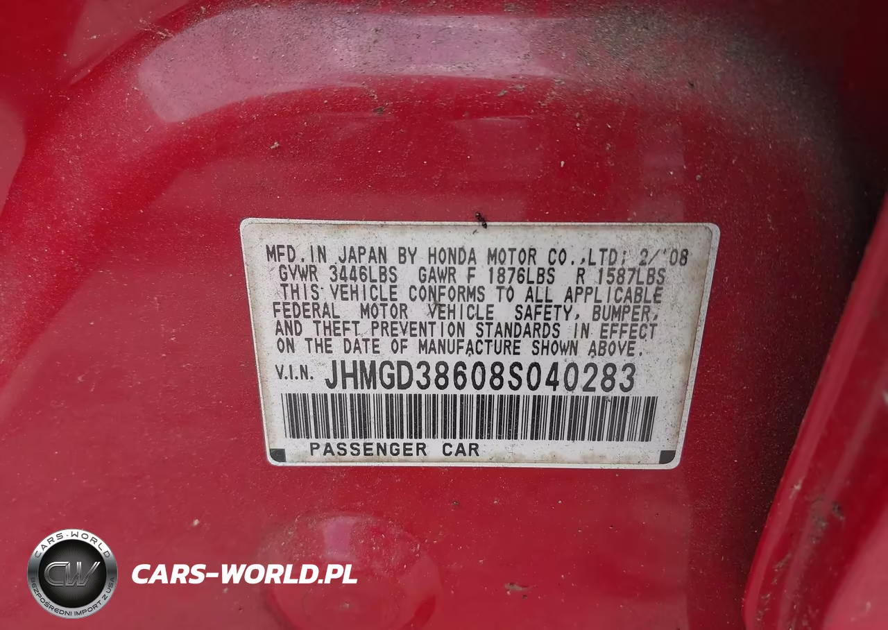 2008 Honda Fit Sport VIN:JHMGD38608S040283 - 9