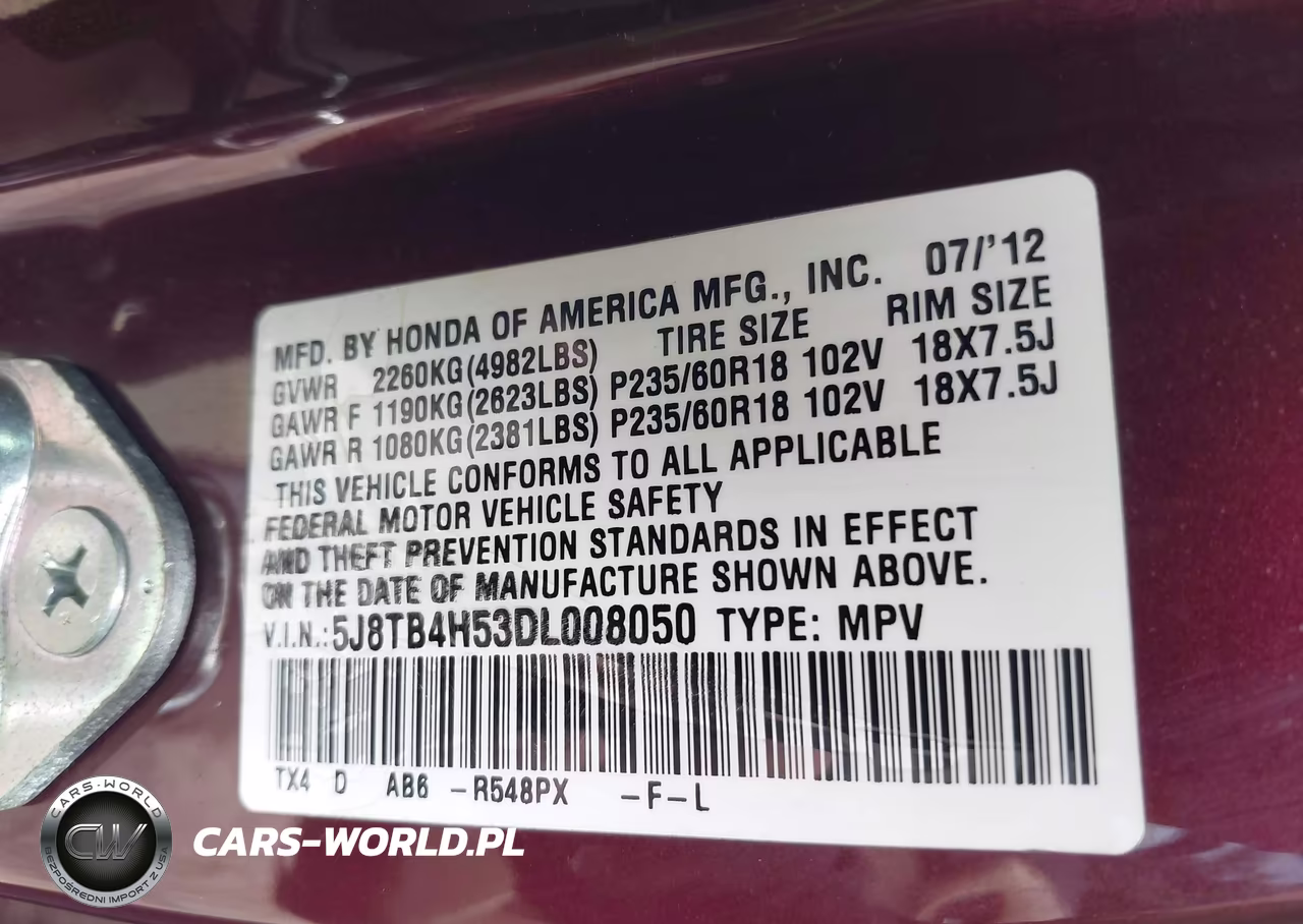 2013 Acura Rdx VIN:5J8TB4H53DL008050 - 9