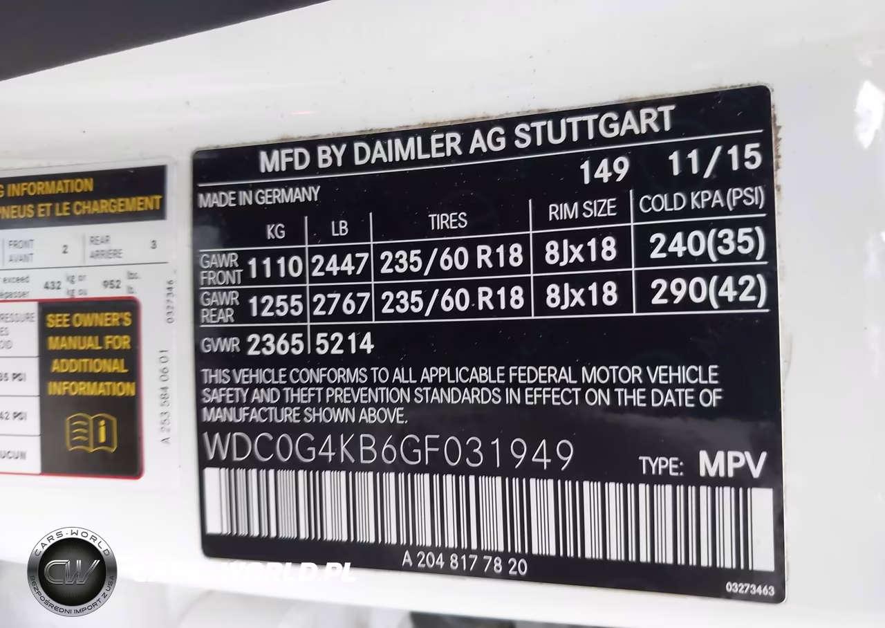 2016 Mercedes-Benz Glc 300 4Matic VIN:WDC0G4KB6GF031949 - 9