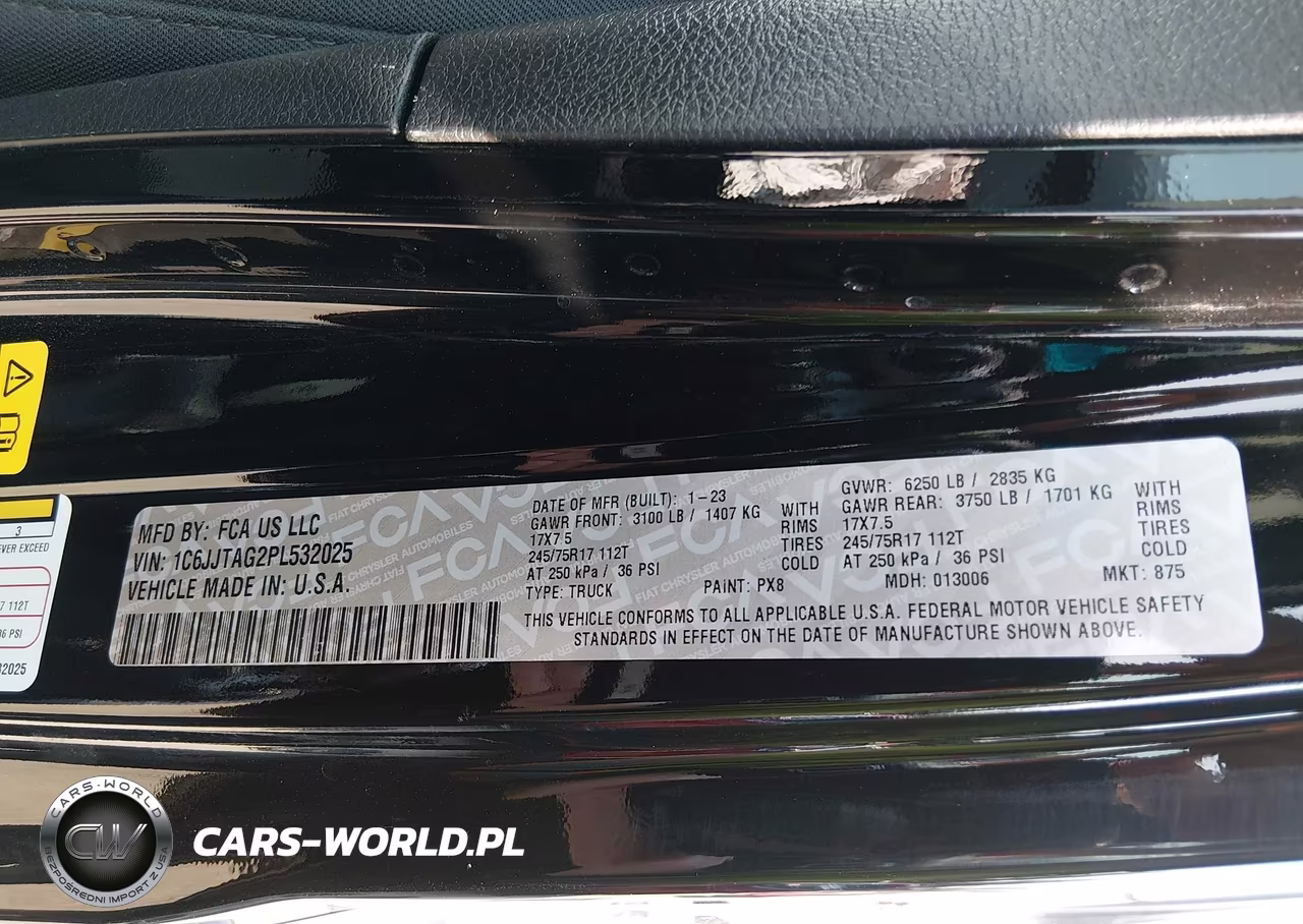 2023 Jeep Gladiator Sport S 4X4 VIN:1C6JJTAG2PL532025 - 9