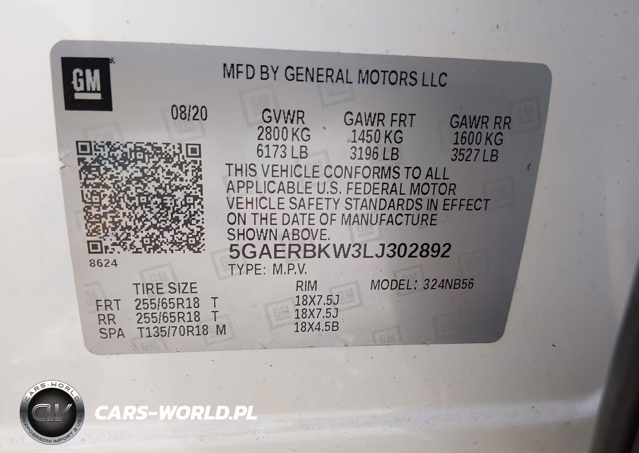 2020 Buick Enclave Fwd Essence VIN:5GAERBKW3LJ302892 - 8