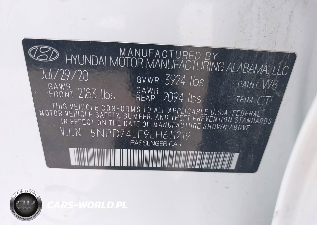 2020 Hyundai Elantra Se VIN:5NPD74LF9LH611219 - 9