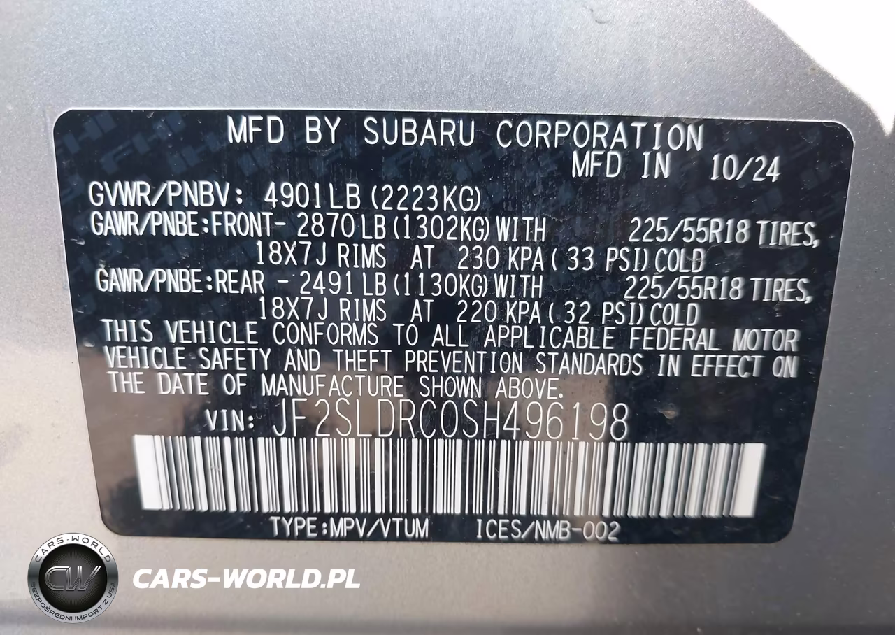 2025 Subaru Forester Limited VIN:JF2SLDRC0SH496198 - 9