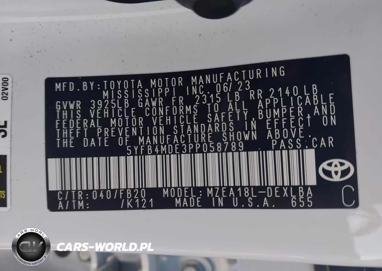 2023 Toyota Corolla Le VIN:5YFB4MDE3PP058789 - 9
