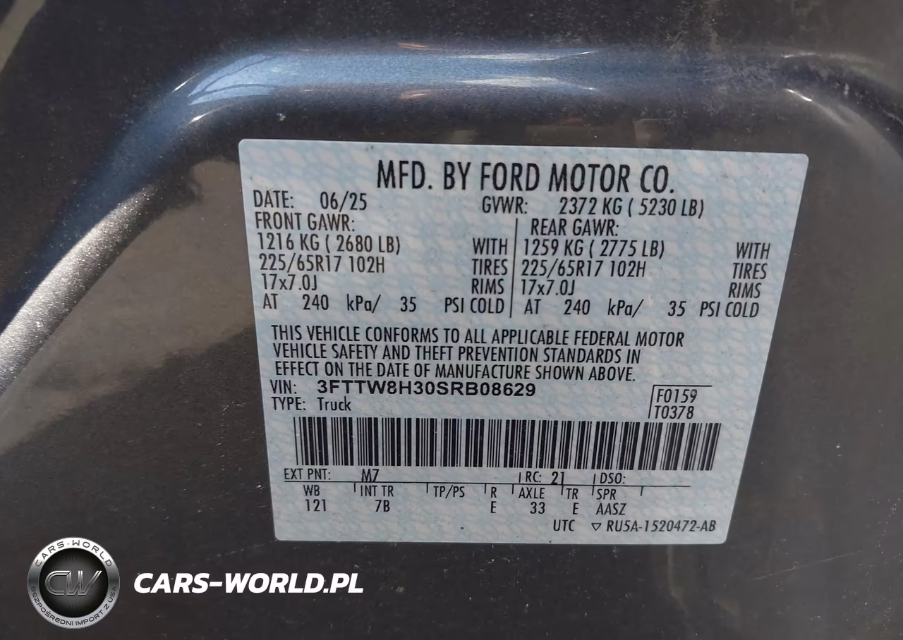 2025 Ford Maverick Xlt VIN:3FTTW8H30SRB08629 - 9