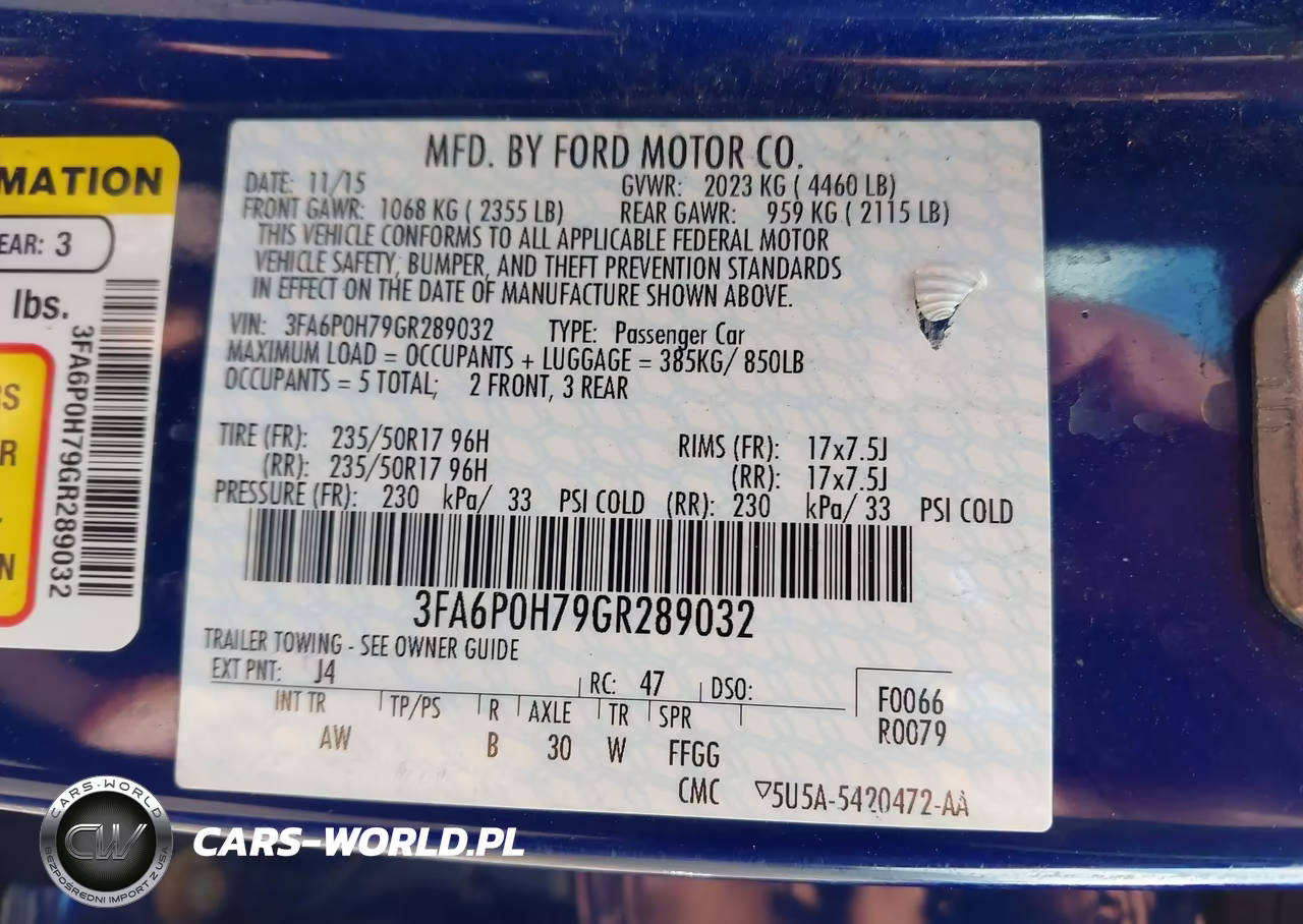 2016 Ford Fusion Se VIN:3FA6P0H79GR289032 - 9