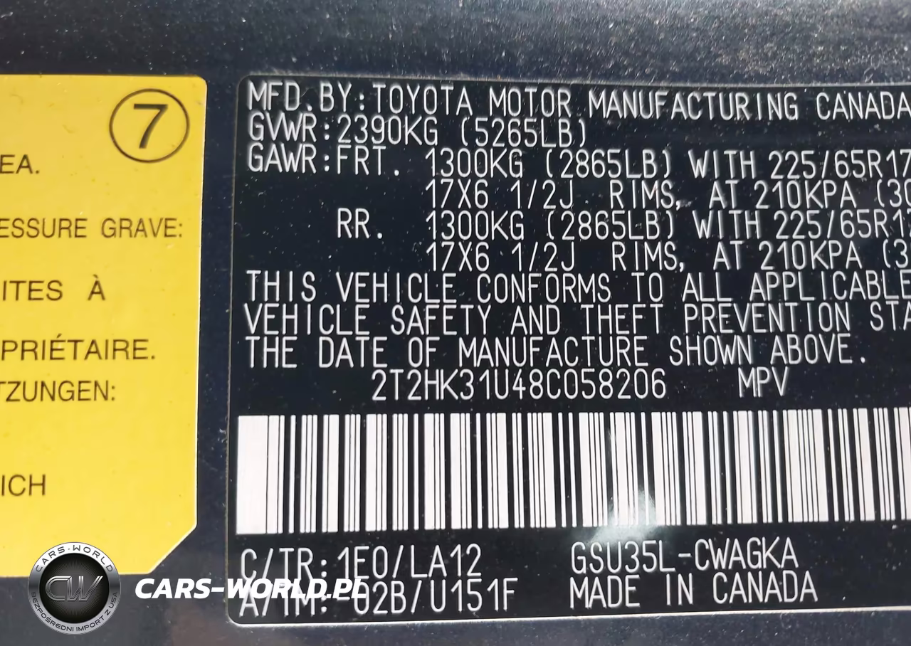 2008 Lexus Rx 350 VIN:2T2HK31U48C058206 - 9