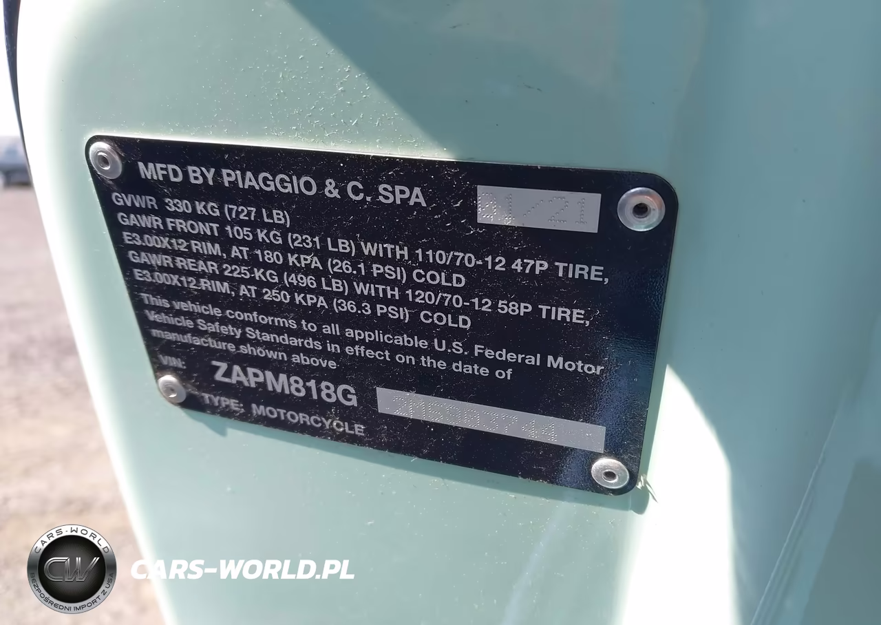 2021 Vespa Primavera-Sprint 150 VIN:ZAPM818G2M5903744 - 10