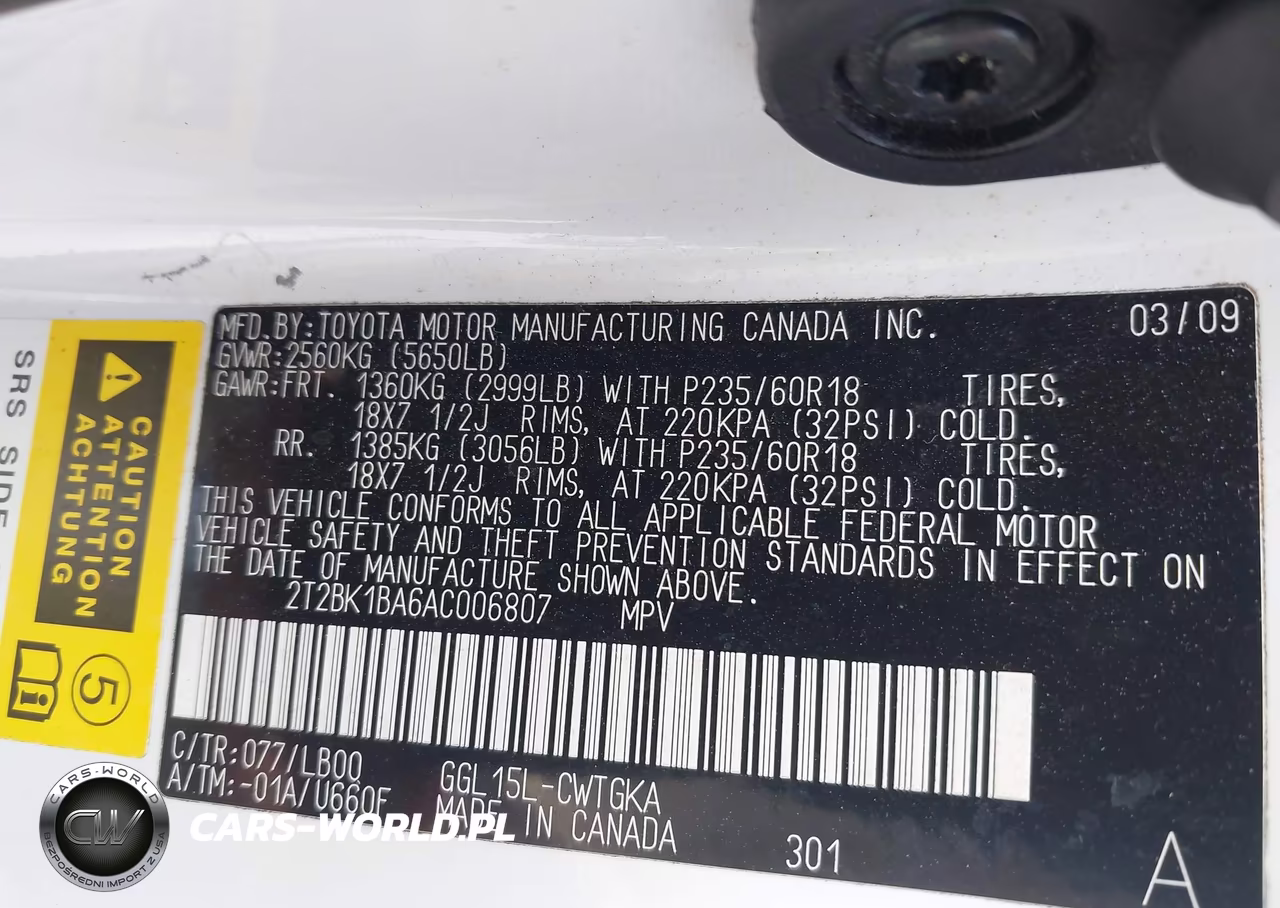 2010 Lexus Rx 350 VIN:2T2BK1BA6AC006807 - 9