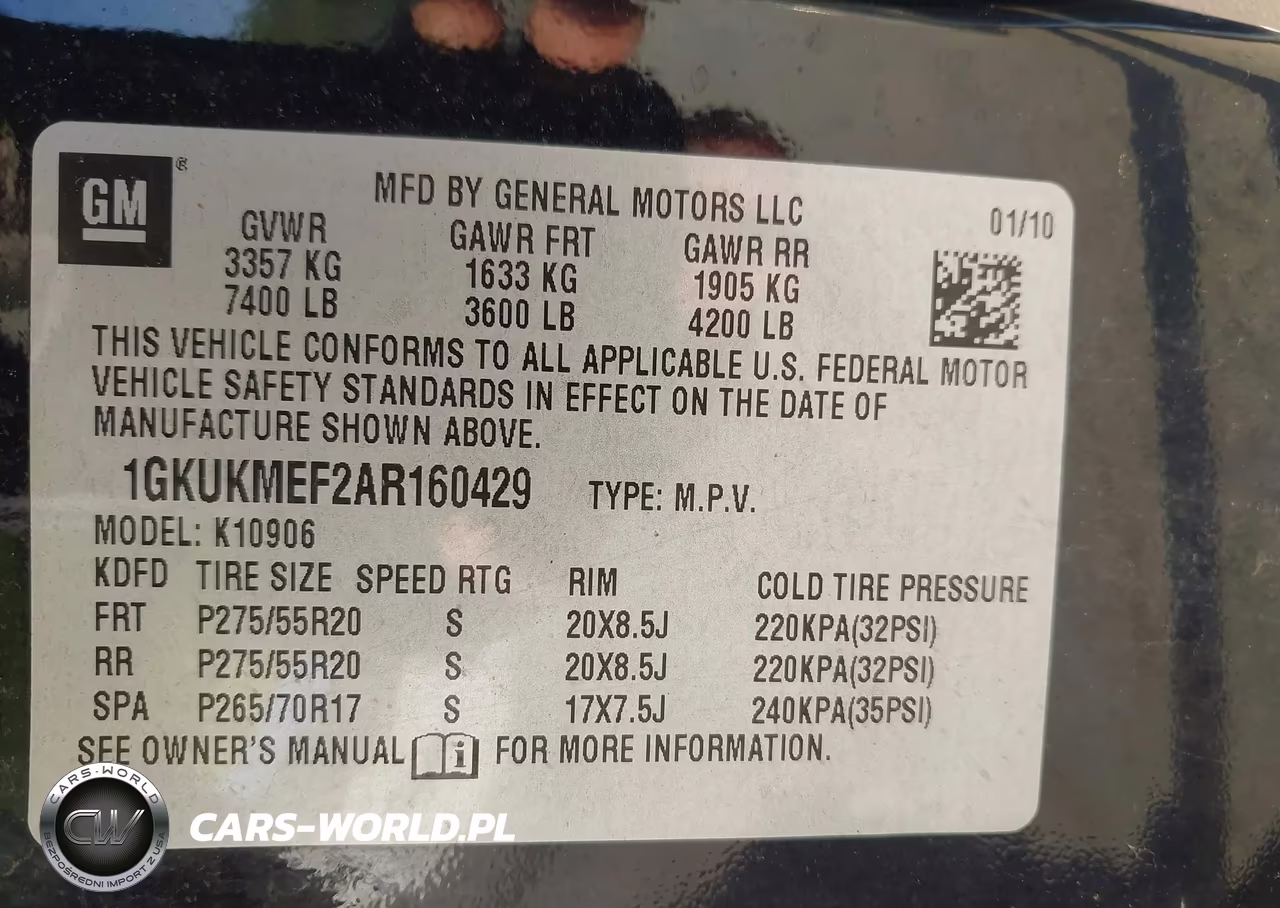 2010 GMC Yukon Xl 1500 Denali VIN:1GKUKMEF2AR160429 - 9