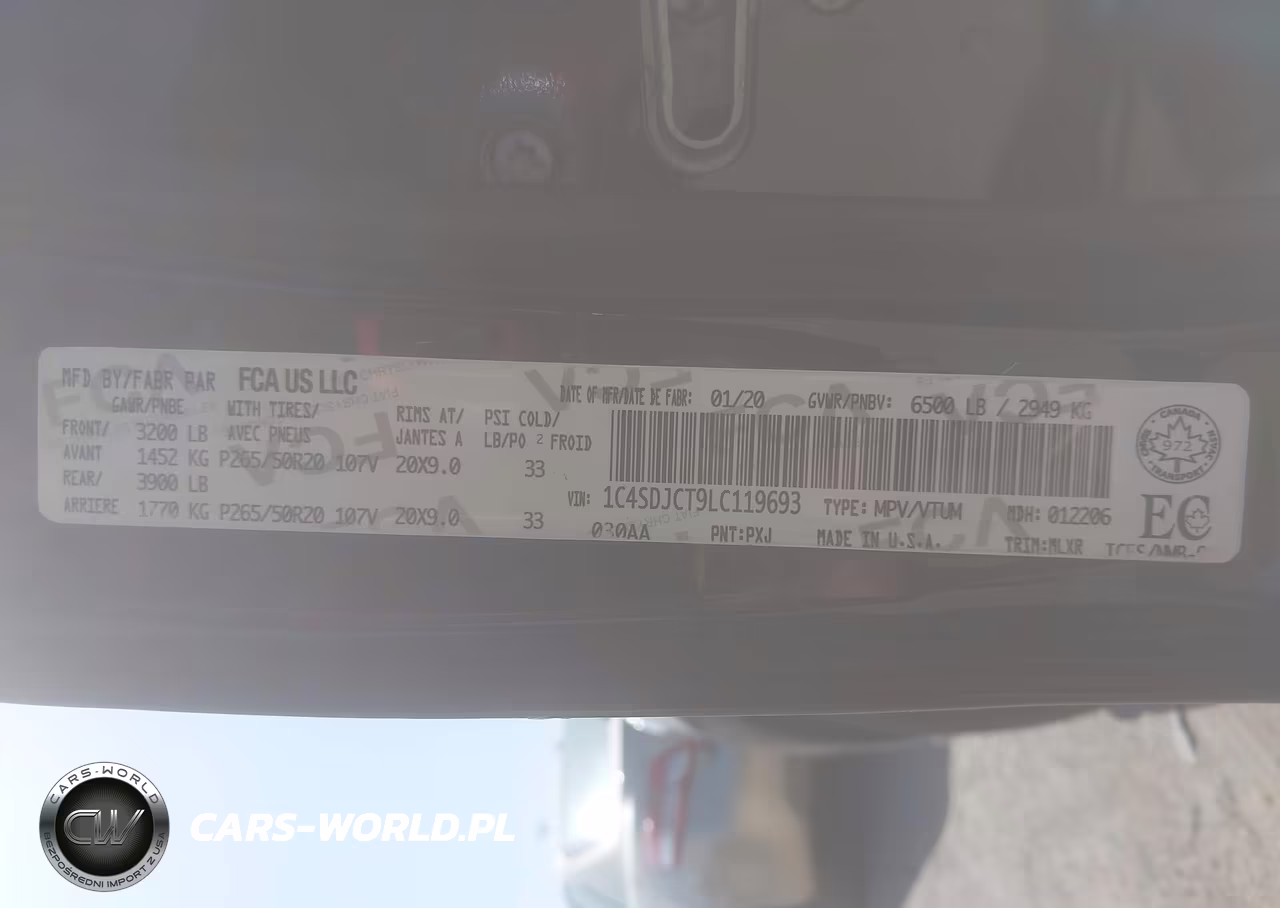2020 Dodge Durango R-T VIN:1C4SDJCT9LC119693 - 9