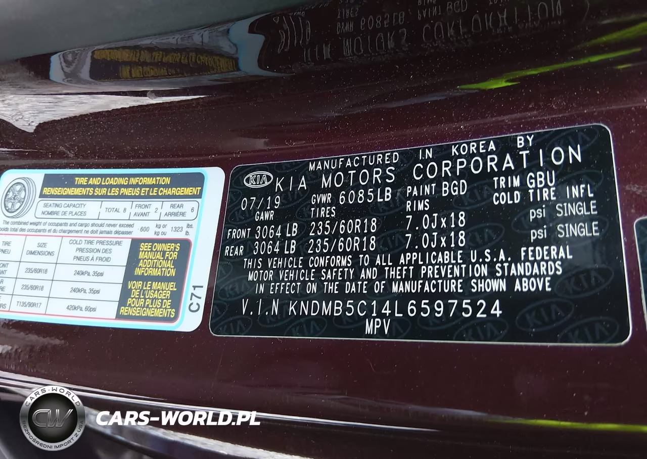 2020 Kia Sedona Ex VIN:KNDMB5C14L6597524 - 9
