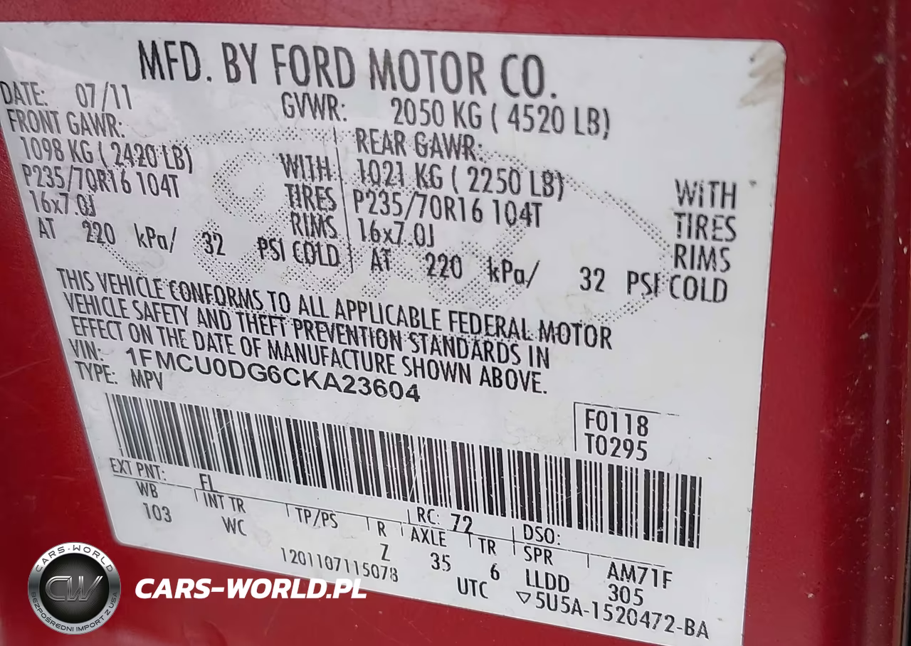 2012 Ford Escape Xlt VIN:1FMCU0DG6CKA23604 - 9