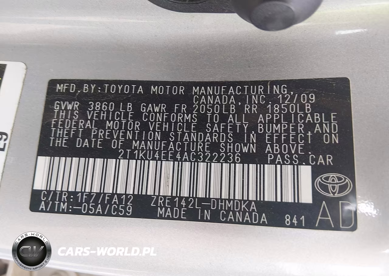 2010 Toyota Matrix VIN:2T1KU4EE4AC322236 - 9