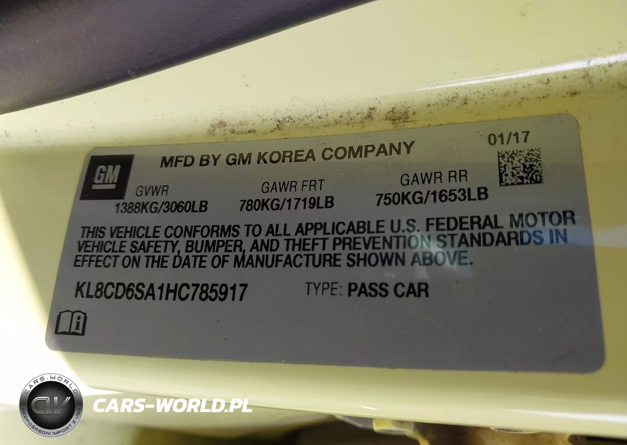 2017 Chevrolet Spark 1Lt Cvt VIN:KL8CD6SA1HC785917 - 9