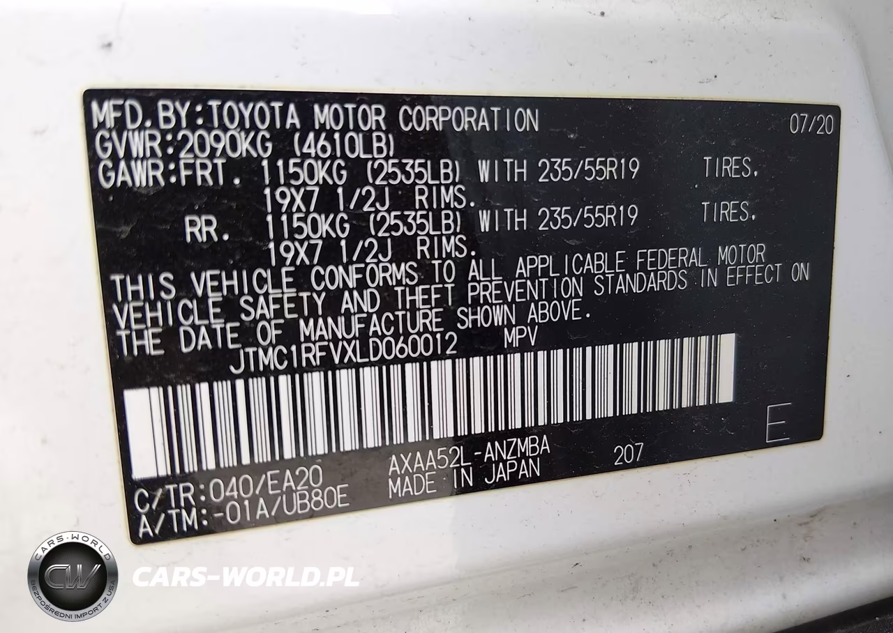 2020 Toyota Rav4 Xle Premium VIN:JTMC1RFVXLD060012 - 9