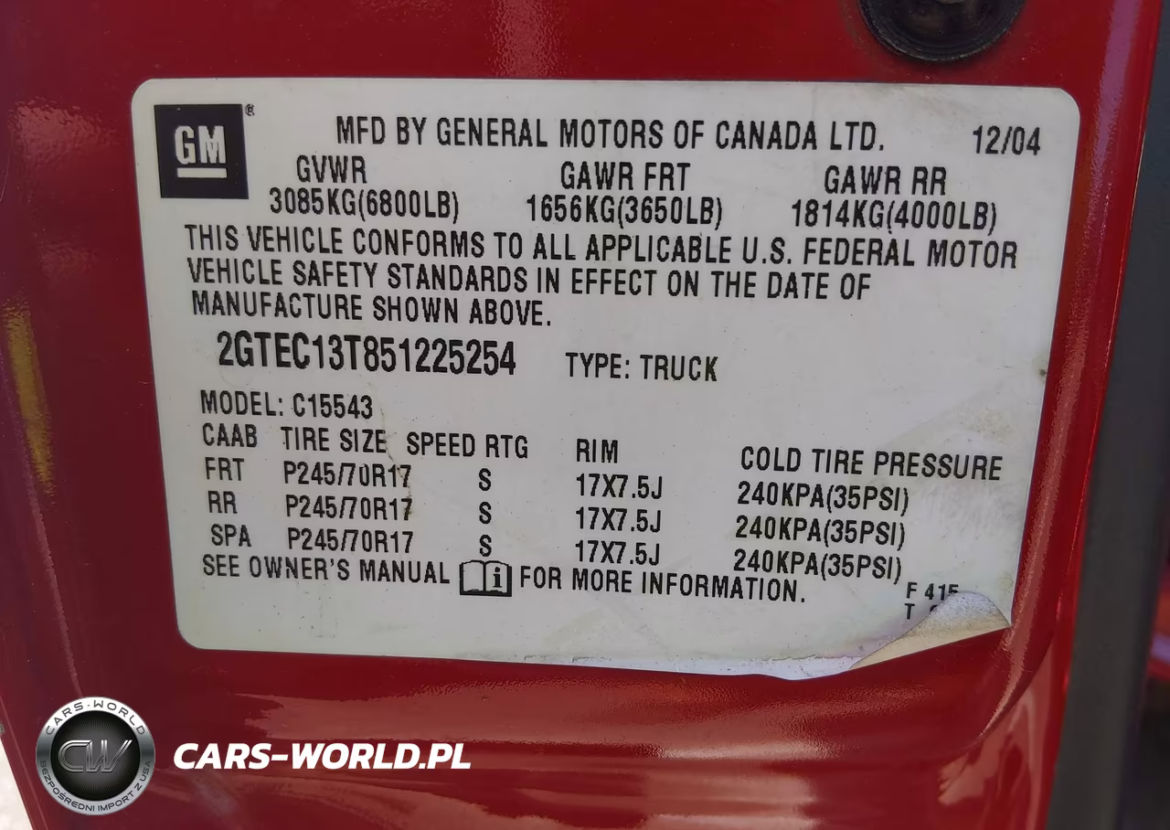 2005 GMC Sierra 1500 Sle VIN:2GTEC13T851225254 - 9
