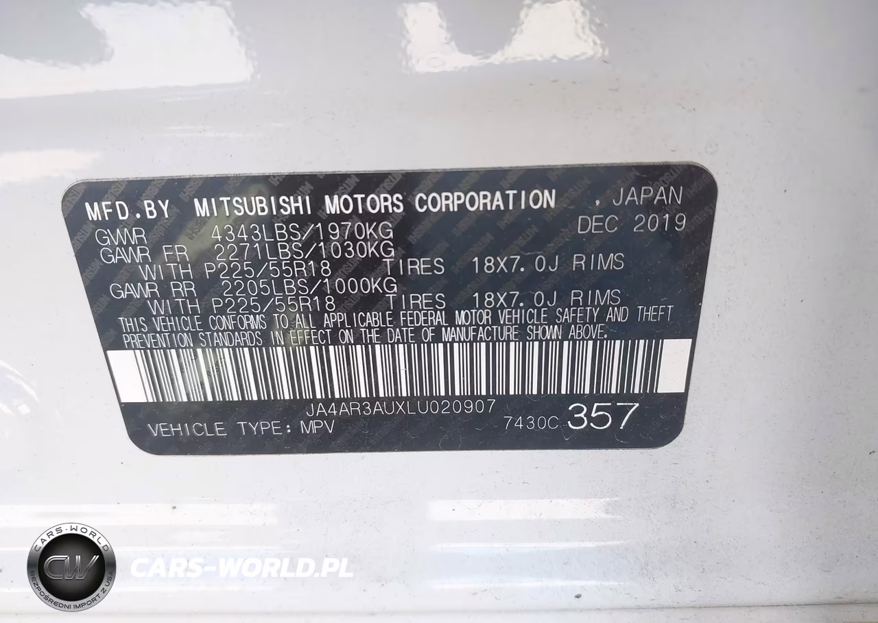 2020 Mitsubishi Outlander Sport 2.0 Se Awc VIN:JA4AR3AUXLU020907 - 9