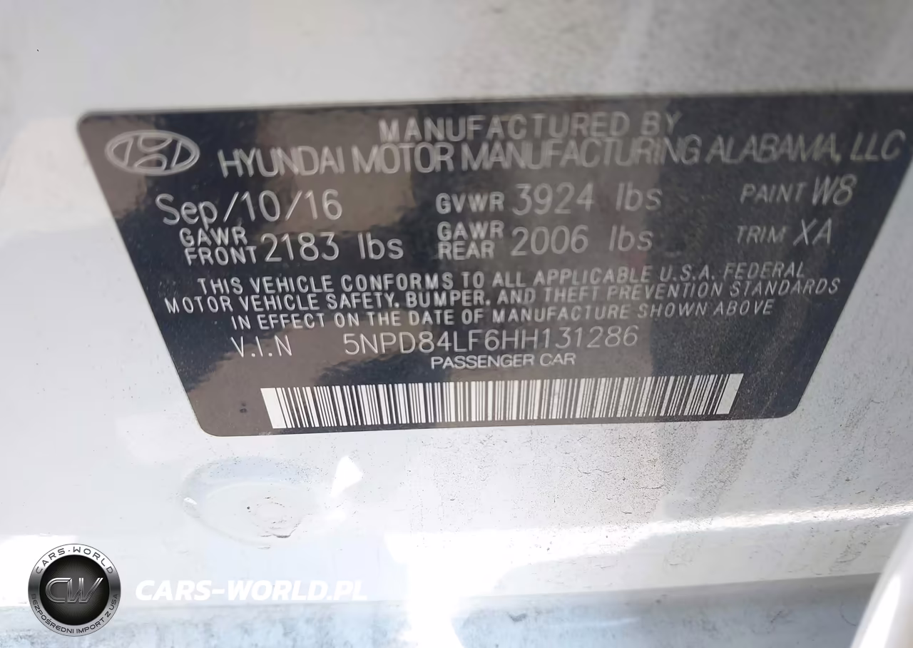 2017 Hyundai Elantra Limited VIN:5NPD84LF6HH131286 - 9
