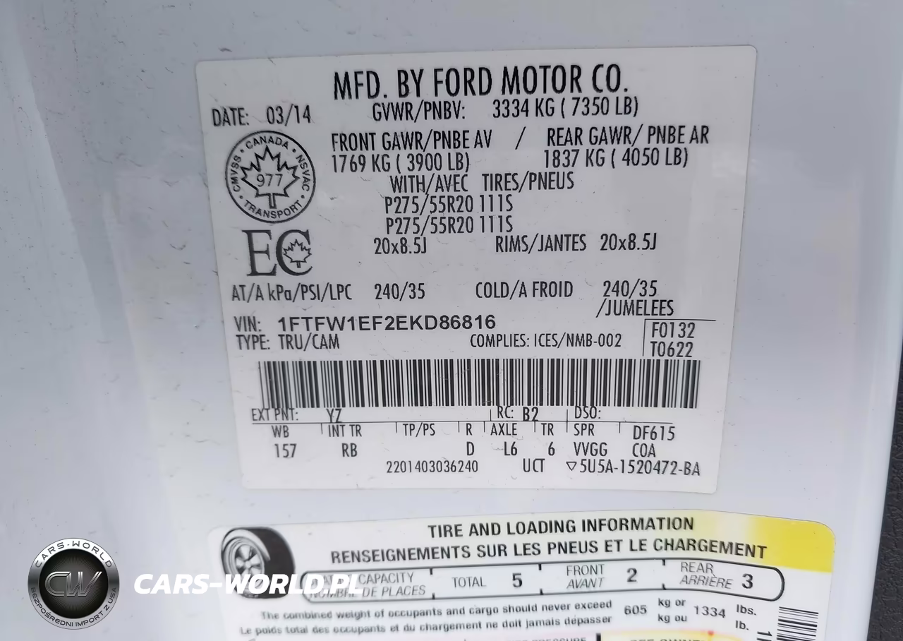 2014 Ford F-150 Fx4-King Ranch-Lariat-Platinum-Stx-Xl-Xlt VIN:1FTFW1EF2EKD86816 - 9