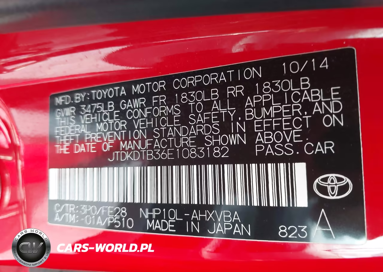 2014 Toyota Prius C One VIN:JTDKDTB36E1083182 - 9