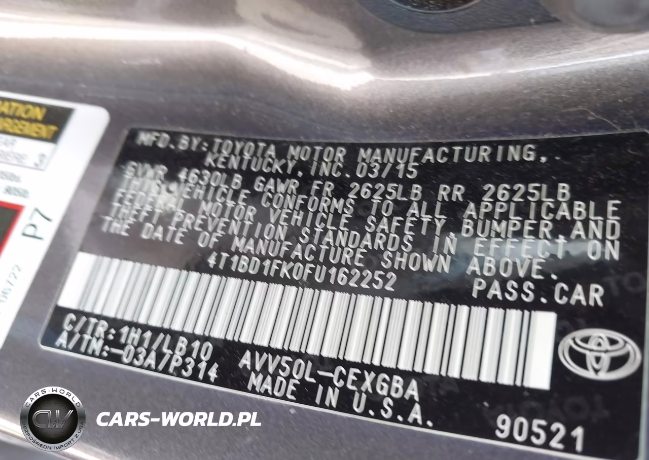 2015 Toyota Camry Hybrid Xle VIN:4T1BD1FK0FU162252 - 9