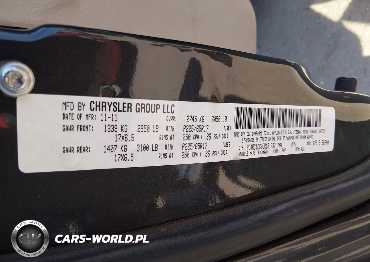 2012 Chrysler Town & Country Touring-L VIN:2C4RC1CG0CR181737 - 9